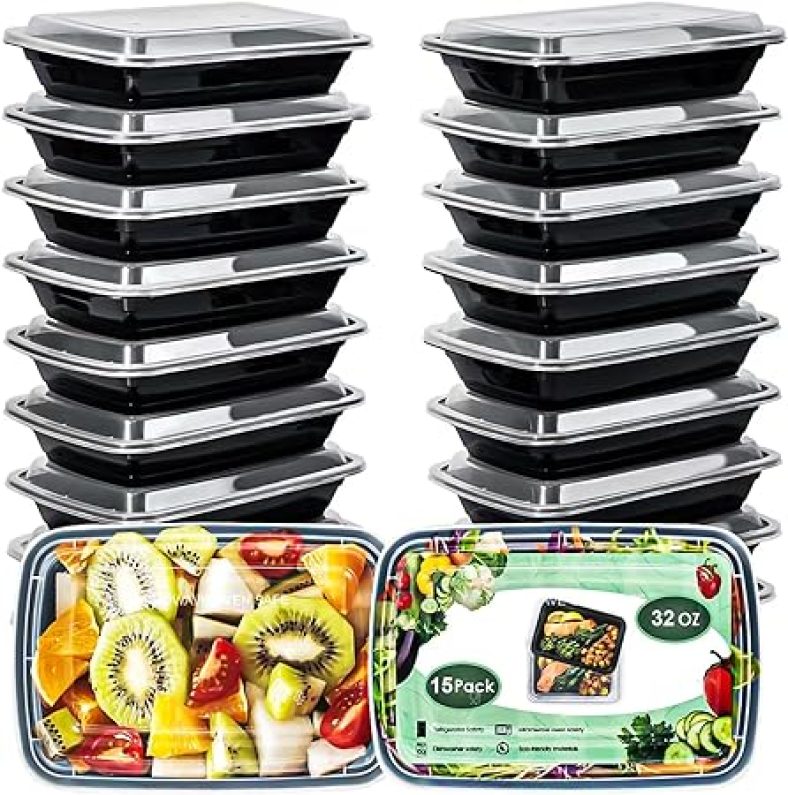 Meal Prep Containers, 32oz Extra-thick Food Storage Containers with Lids