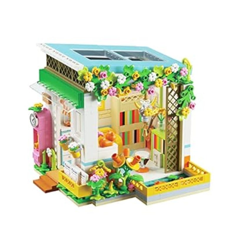 Flower House Building Set,Flower Friends Greenhouse Model Kits Mini Bricks