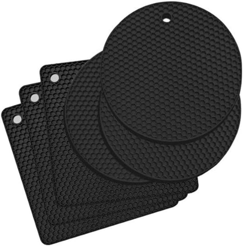 6Pk Silicone Trivet Mats, Pot Pads Silicone Pot Holders for Hot Pan Heat Resistant and Anti Slip