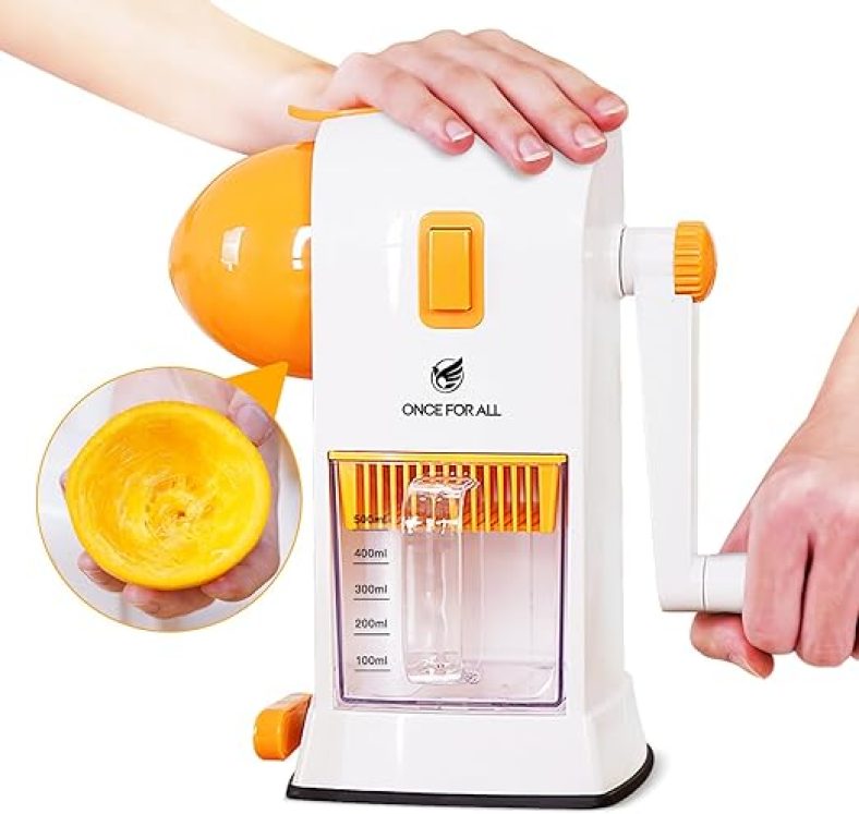 Hand Citrus Juicer, Manual Lemon Orange Juice Squeezer, Max 99% Extraction Rate
