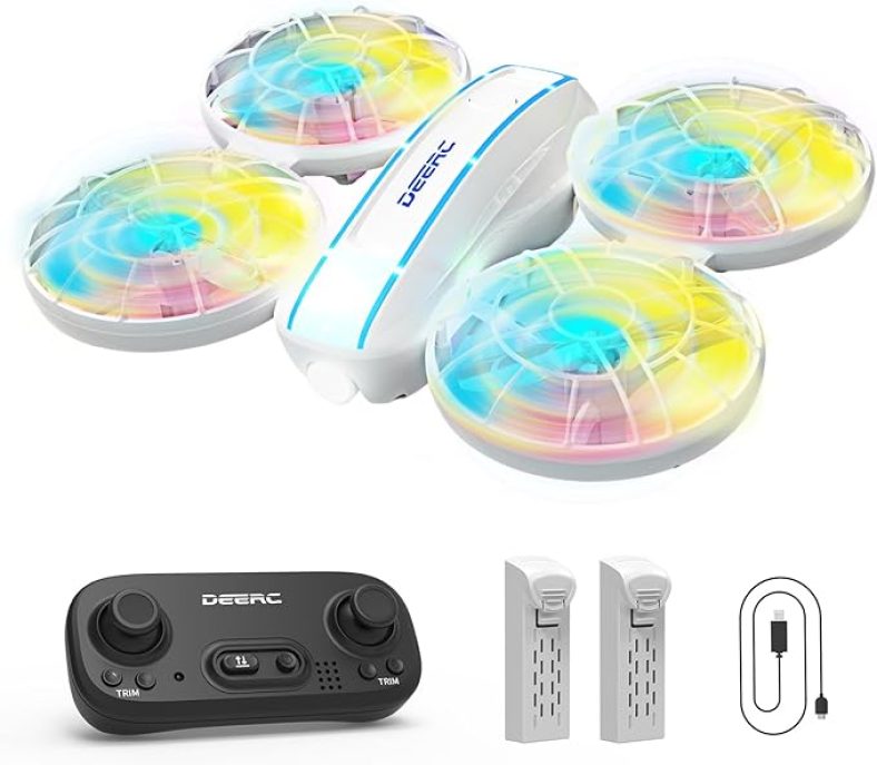 Mini Drone for Kids, D33 LED Remote Control Drone with 2 Batteries, Kids Drone