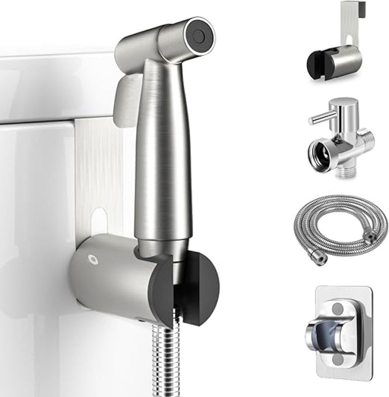 Handheld Bidet Sprayer for Toilet Adjustable Water Pressure Control with Bidet Hose