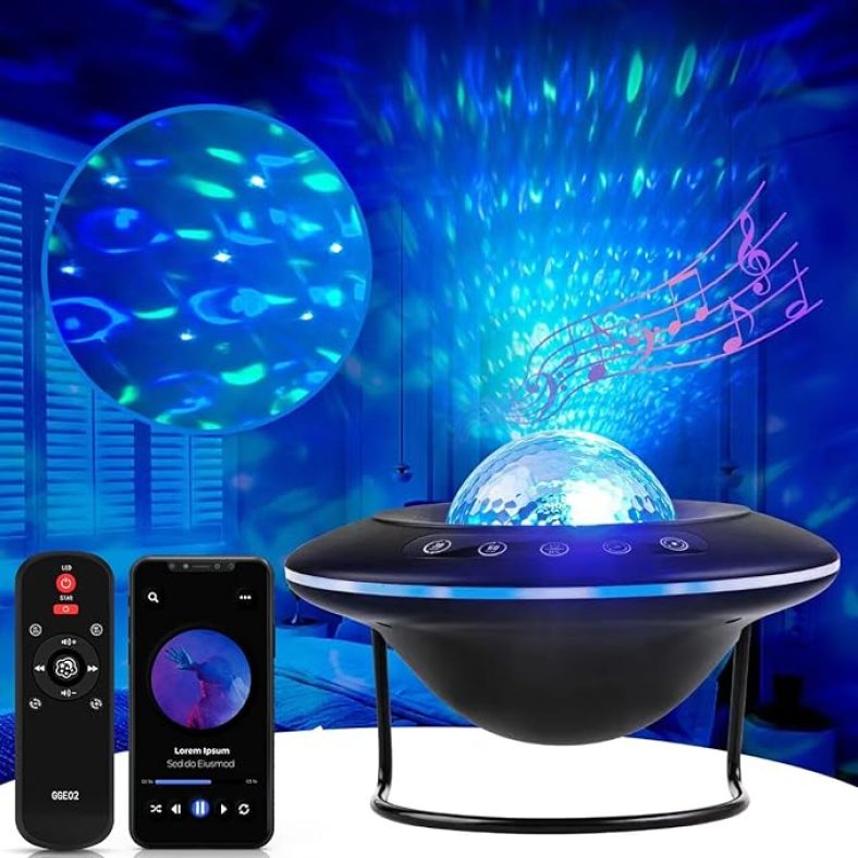 Star Projector, Galaxy Starry Projection Lamp, Bluetooth Speaker Aurora Lighting