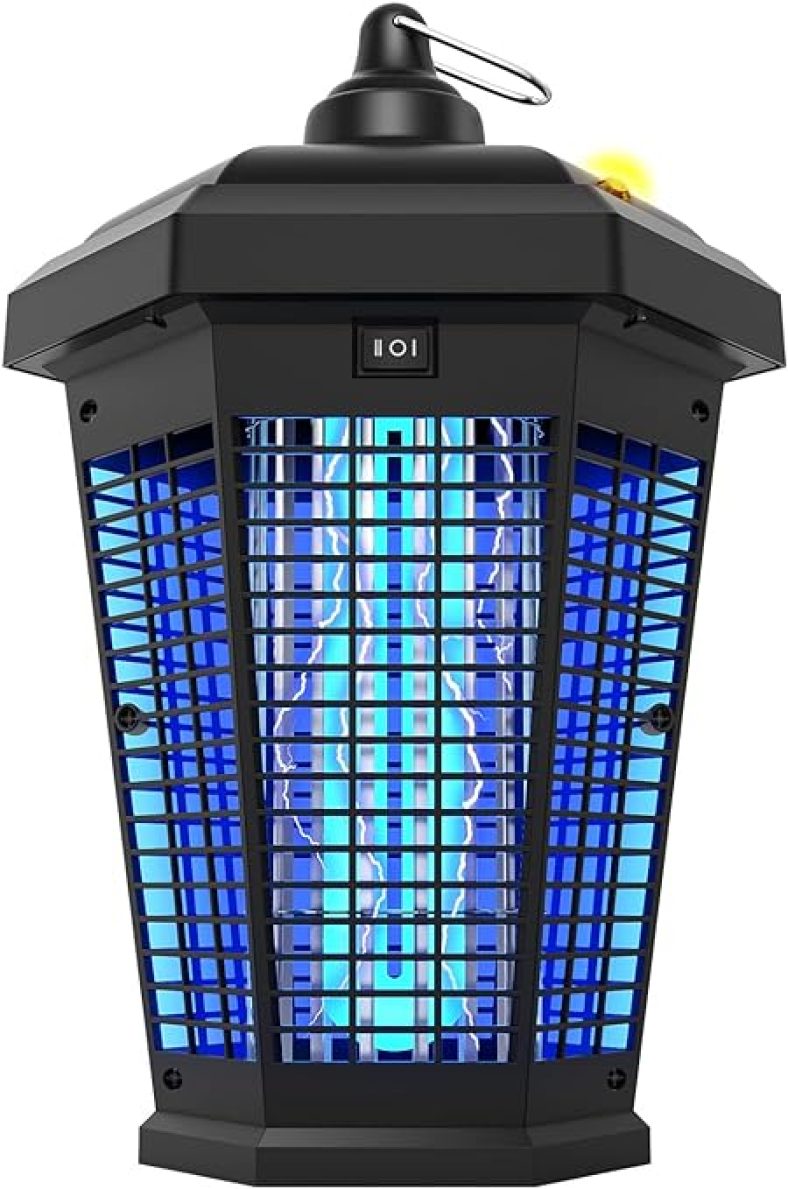 Bug Zapper Outdoor, 20W Mosquito Zapper with Dusk to Dawn Light Sensor, 4200V Electric Bug Zapper