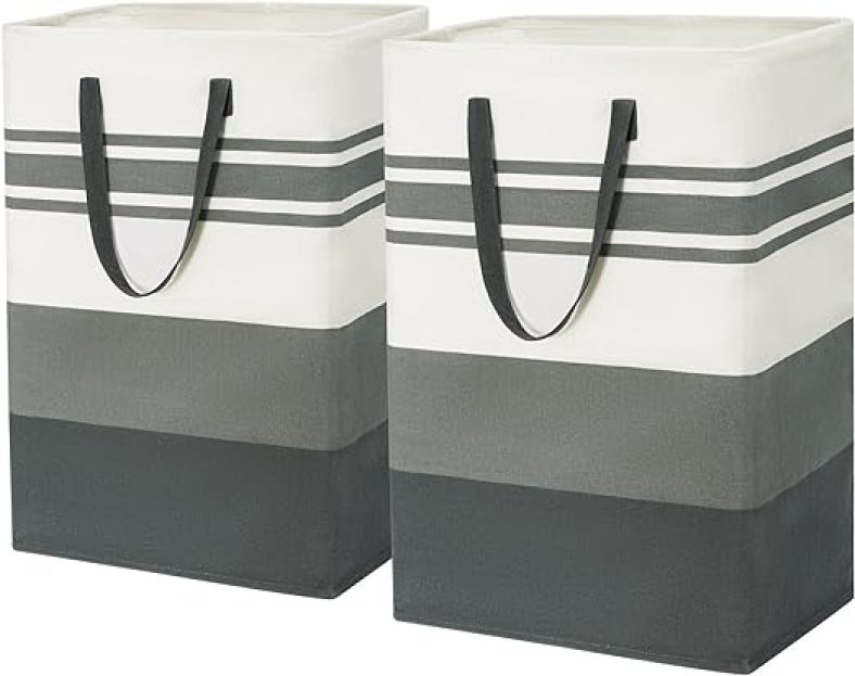Large Laundry Hamper for Toys, 2-Pack 75L Tall Clothes Hamper Basket