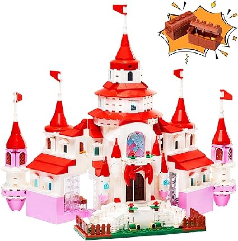 Princess Castle of Mushroom Kingdom Building Blocks Set, STEM Projects for Boys & Girls