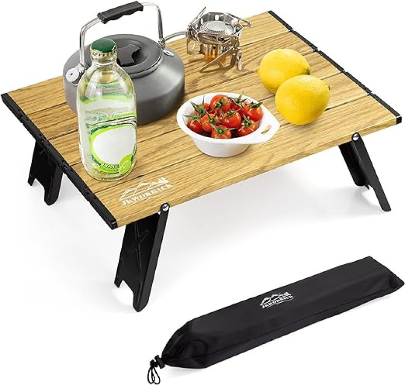 Foldable Beach Table Ultralight Aluminum, Mini Folding Camping Table for Picnic Outdoor