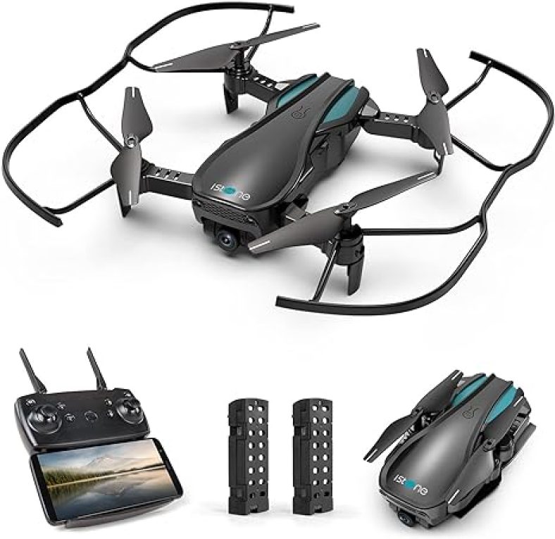 Drone with Camera 1080P, Foldable RC Quadcopter Beginners with Altitude Hold, One Key Take Off