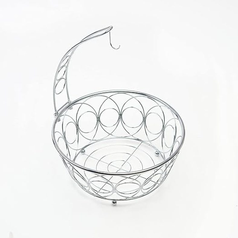 Fruit Bowl With Banana Holder, Fruits on Basket Do No Top Over