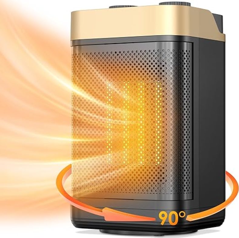 2024 Space Heater, 1500W 90°Oscillation Ceramic Electric Space Heater Overheating