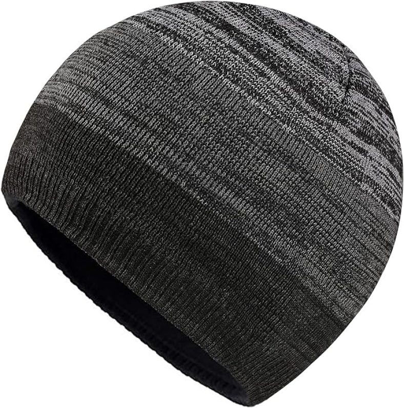 Mens Winter Warm Knitting Hats Plain Skull Beanie Cuff Toboggan Knit Cap