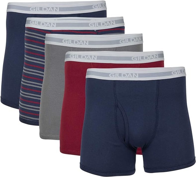 5-Pack Gildan Mens Underwear Boxer Briefs, Multipack