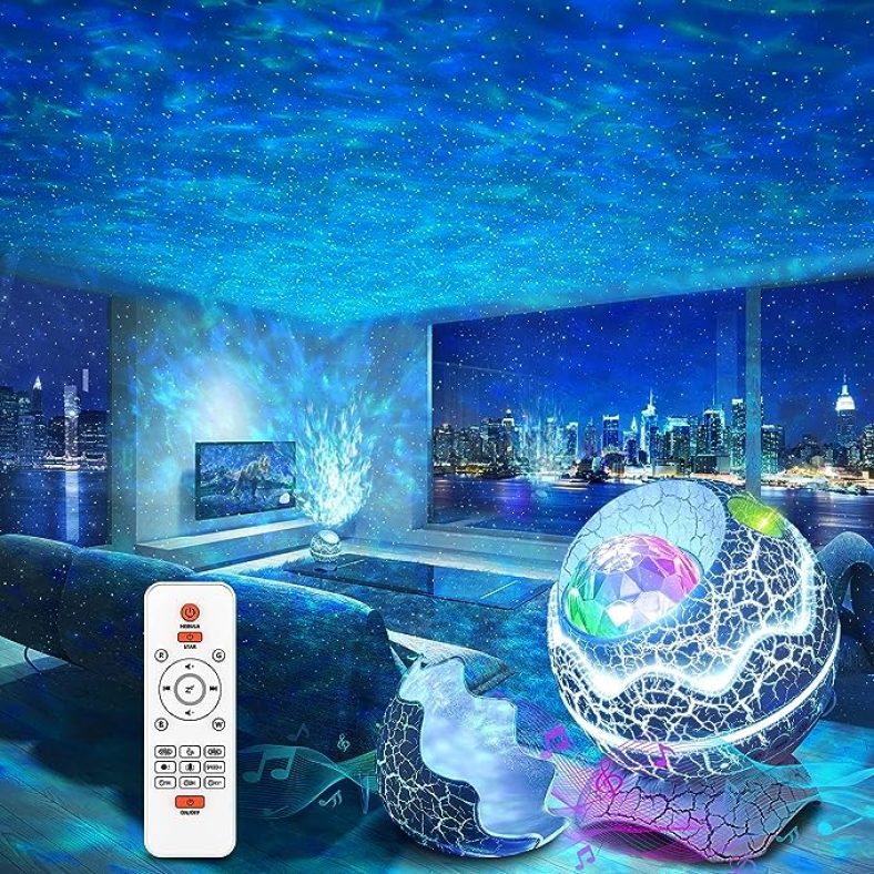 Star Projector, Galaxy Projector for Bedroom, Remote Control & White Noise Bluetooth Speaker