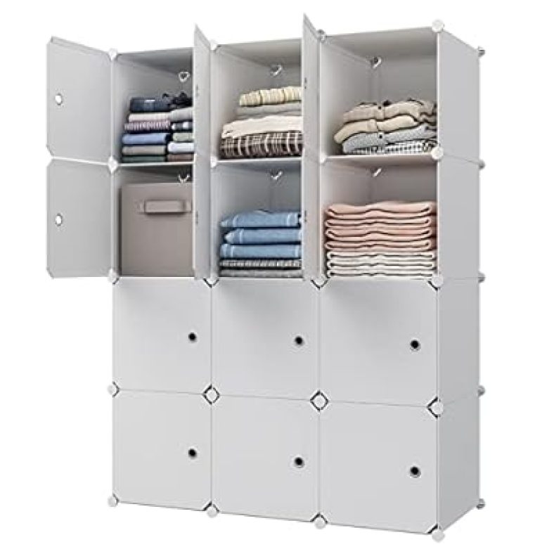 Large Cube Storage Organizer with Doors -14?x18? Depth 16 Cube Organizer