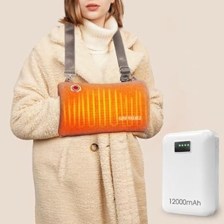 12000mAh Rechargeable Hand Warmer Pouch, Heated Gloves for Women & 3 Heat Modes