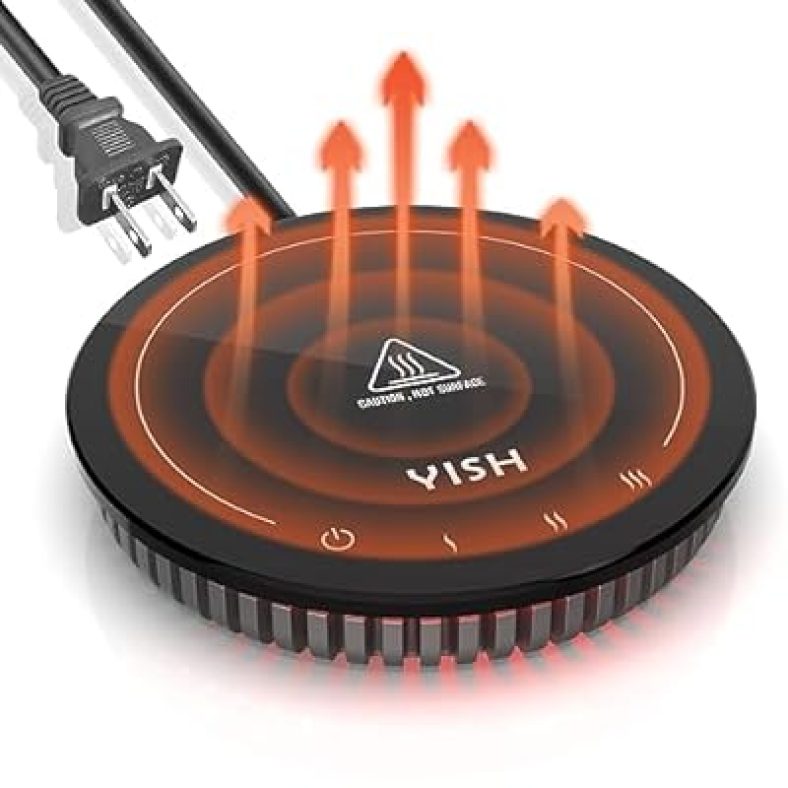 Coffee Mug Warmer for Desk: Flat Bottom Mug Warmers, 25W Electric Tea and Espresso