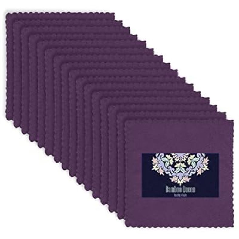 QUEEN 16 Count Premium Makeup Remover Cloths- Super Soft Not Wear Skin  8×8 Inches, pack of 16