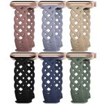 6 Pack Braided Silicone Bands Compatible with Apple Watch Band