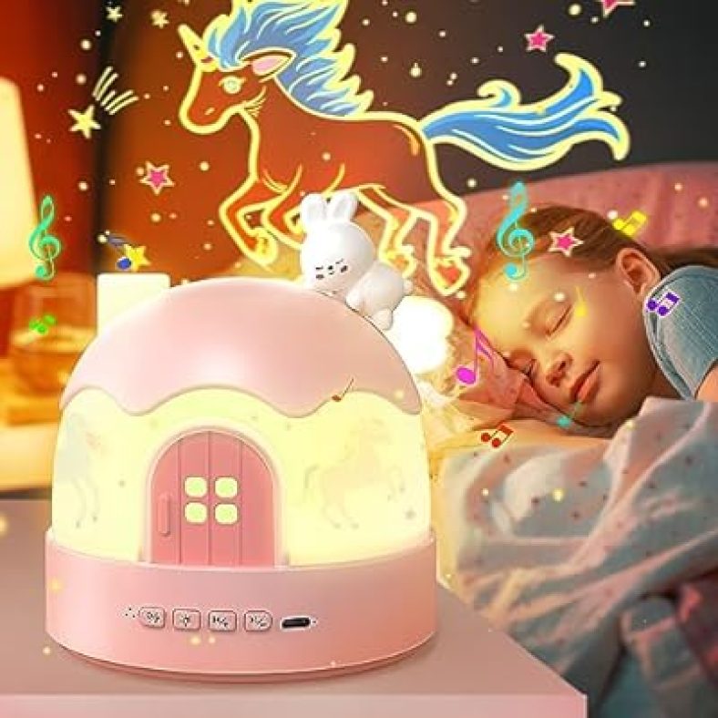 Night Light for Kids,Girl Gift 84 Light Modes 14 Films Baby Sound Machine