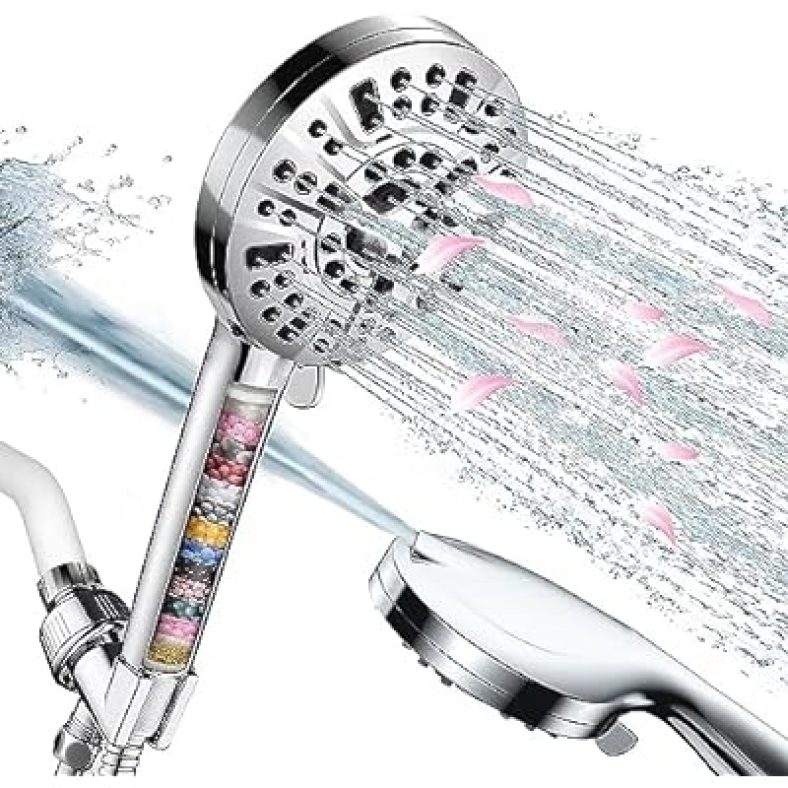 Filtered Shower Head with Handheld, Likense 10 Modes Spray Combo High Pressure