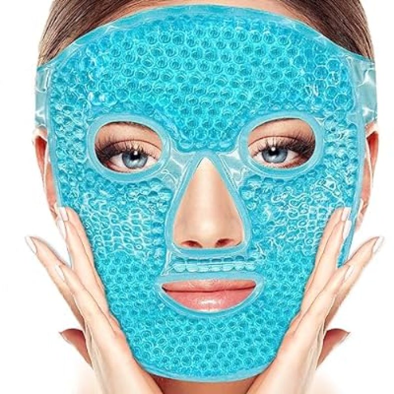 Gel Beads Face Ice Mask Pack to Reduce Puffiness, Dark Circles, Hot Cold Compress Pack