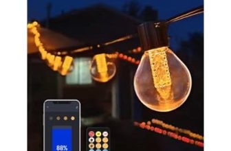 Outdoor String Lights with Dimmer  50Ft Led Patio Lights App Control 3 Modes