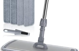 18 Inch Professional Microfiber Mop Floor Cleaning Mop, Wet and Dust Mop with 4 Reusable Mop Pads