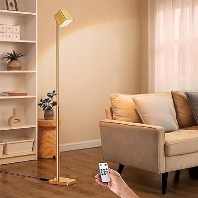 62? Dimmable Floor Lamp with Remote Control and 12W LED Bulb Included for Living Room