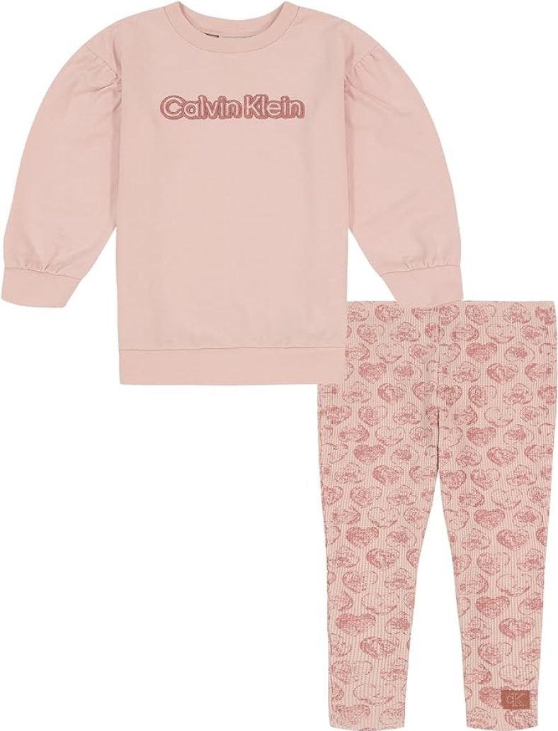 Calvin Klein Girls 2 Pieces Fashion Tunic Legging Set