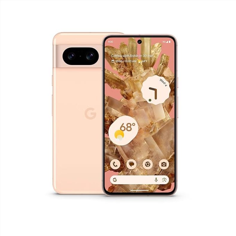 Google Pixel 8 – Unlocked Android Smartphone with Advanced Pixel Camera, 24-Hour Battery, and Powerful Security – Rose – 128 GB