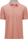MAGCOMSEN Men’s Polo Shirts Short Sleeve Cotton Pique 3 Button Classic Fit Casual T-Shirt Performance Golf Shirts