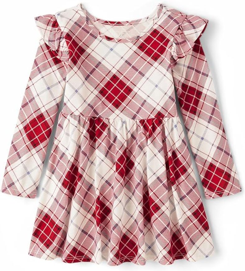 The Children’s Place baby girls Plaid Skater Dress