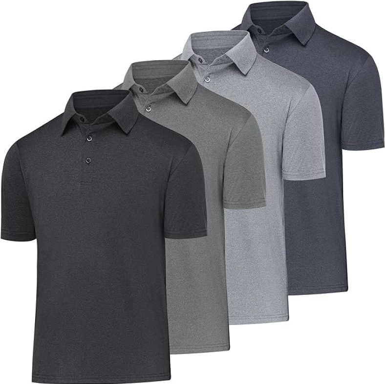 BALENNZ Golf Polos for Men Quick-Dry Athletic Mens Polo Shirts Short Sleeve Summer Casual Moisture Wicking Golf Shirt