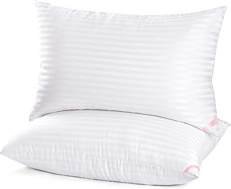 EIUE Hotel Collection Bed Pillows for Sleeping 2 Pack Queen Size，Pillows for Side and Back Sleepers,Super Soft Down Alternative Microfiber Filled Pillows,20 x 30 Inches