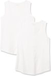 Amazon Essentials Women’s Classic-Fit 100% Cotton Sleeveless Tank Top, Pack of 2